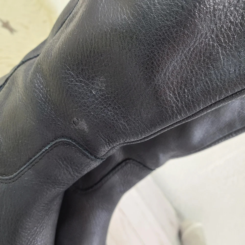 Franco Sarto Haleen Over The Knee Boots black leather studded womens size 6